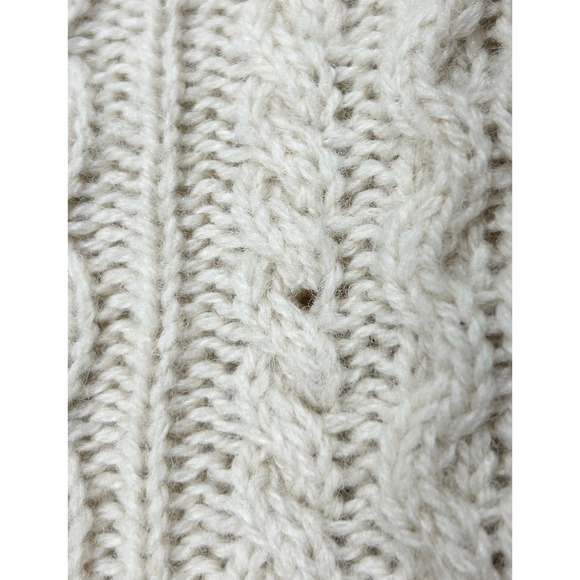 Pendleton Woolen Mills Shetland Wool Cable Knit Mock Neck Sweater Women S Chunky - Picture 9 of 14